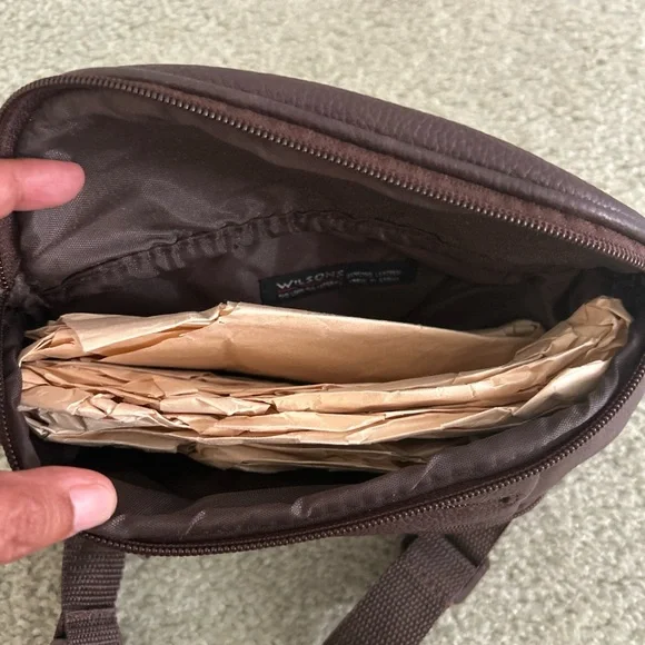 Vintage Wilson’s Genuine Leather Fanny Pack Belt Bag Brown NEW - Picture 5 of 10